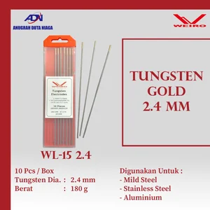 Tungsten Electrode Weiro WL-15 (Emas) Dia. 2.4mm