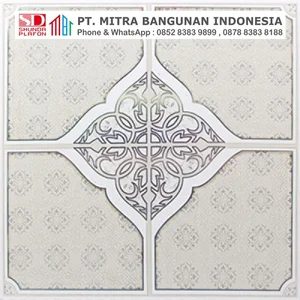 Shunda Plafon PVC - Ceramic Style - Ivory Four Spades - PL 2513