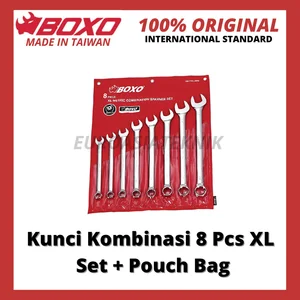 BOXO TOOLS Kunci Kombinasi 8pcs XL Set + Pouch Bag (WR1712XL-08)