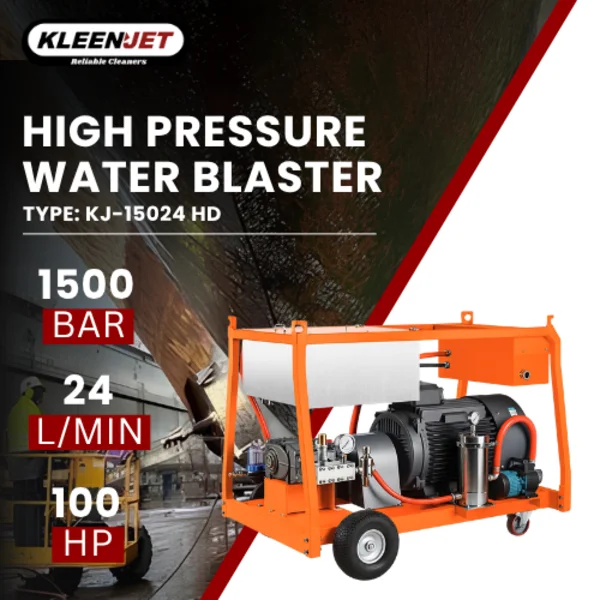 High Pressure Water Blaster Kleenjet KJ-15024 HD 1500 Bar – Ultra High Pressure Water Jet untuk Industri Heavy Duty