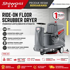 Ride On Floor Scrubber Dryer Shiwosi V9 Mesin Scrubber Lantai Shiwosi