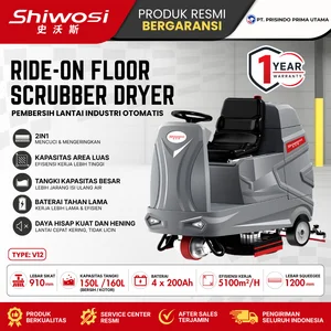 Ride On Floor Scrubber Shiwosi V12  Mesin Scrubber lantai Shiwosi