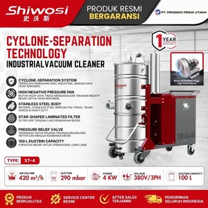Industrial Vacuum Cleaner Shiwosi X7-4 100 Liter 4KW 380V