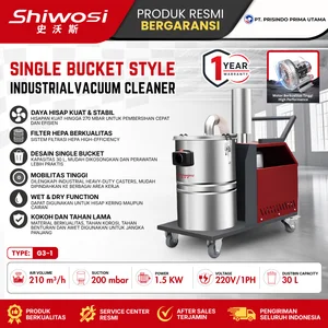 Industrial Vacuum Cleaner Shiwosi G3-1 30 Liter Heavy Duty Wet & Dry