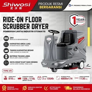 Shiwosi V11 Ride-On Floor Scrubber Dryer – Automatic Industrial Floor Cleaning Machine Scrubber Lantai