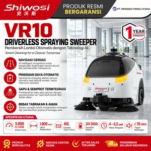 SHIWOSI VR10 - AI DRIVERLESS SPRAYING SWEEPER - MESIN PEMBERSIH LANTAI OTOMATIS - Mesin Penyapu