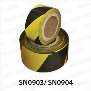 Barricade Tape Floor Sign Black-Yellow 500M