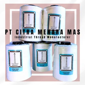 Benang Jahit Karung Cap Monas Polyester Putih 20/6 – 20/9 (160–200 Gr)