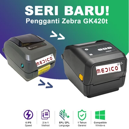 Dari Printer Barcode Zebra Gk-420 / Gk 420 T 0