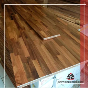 Lantai Kayu Parket Jati Fjl Uv Coating Ukuran 1.5 X 15 X 182 Cm