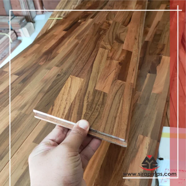 Lantai Kayu Parket Jati Fjl Uv Coating Ukuran 1.5 X 15 X 182 Cm