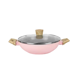 Casserole Pan + Lid Pink Ceramic Coating Series Pi-0800