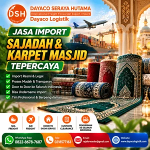 Affordable Import Service for Prayer Mats (Sajadah) & Mosque Carpets – Call 082286787687 – We Handle Everything Until Delivery to Your Location