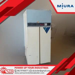 Steam boiler second atau bekas Brand Miura 100 kg/jam bahan bakar gas