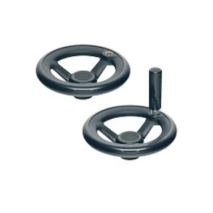Mesin Bubut - Roda Tangan Plastik Tipe Rim Bulat