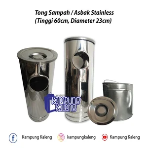 Tong Sampah/ Asbak Strainless/ Asbak Loby
