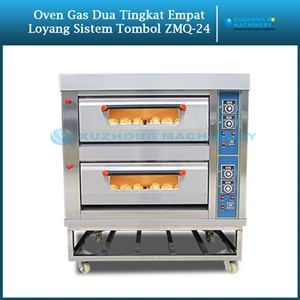 ZMQ-24 Two Tier Four-Tray Gas Oven Knob System