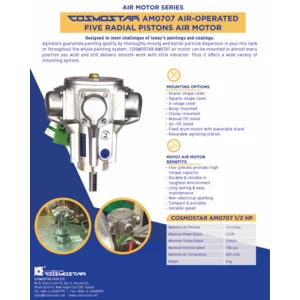 M0707 Five Piston Air Motor Agitator 1/2Hp