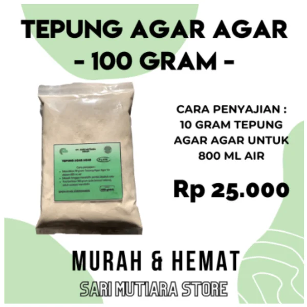 Tepung Bubuk Agar Agar Sma/Kiloan - 100 Gram