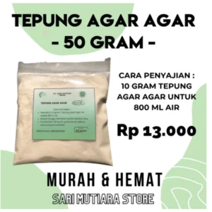 Tepung Bubuk Agar Agar Sma/Kiloan - 50 Gram