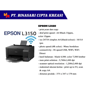 Printer Multifungsi Epson L3150 (Print / Scan / Copy)