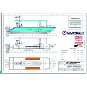 Dive Boat Fiberglass 8 Meter - Long Boat