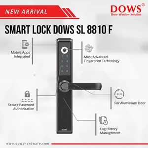 Handle Pintu Dows 8810 Smart Slim Door Lock Aluminium Door Lock Smart Door Digital