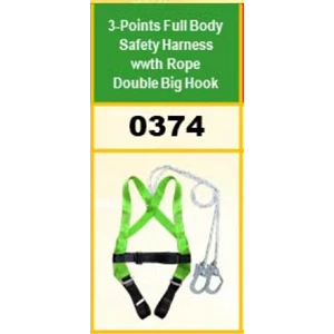 Full Body Harness Excellent 3-Points With Rope Double Big Hook 0374