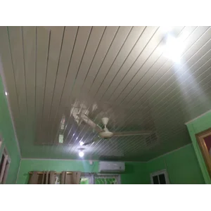 Plafon PVC Merk Shunda Plafon Warna Putih Glossy Nat Silver Tipe K901   Tersedia Jasa Pasang dari Tenaga Ahli