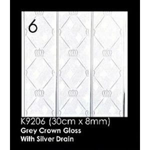 PVC Ceiling Brand Shunda Plafon Kingfon Series Type K 9206 Gray Color