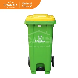 Tempat Sampah Plastik Pedal Hijau 240 Liter