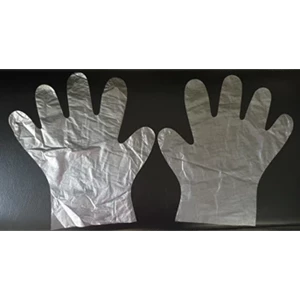 Pe Plastic Safety Gloves Golden