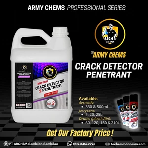 Crack Detector 2 - Penetrant Dari Army Chems - Dalam Kemasan Sesuai Permintaan (Jerigen Kaleng Aerosol & Drum)