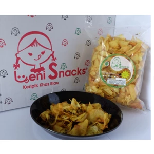 Cassava Chips Leni Snacks Spicy Ijo 250 Grams
