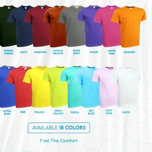 Kaos Polos Xs-Xl Koze Katun Combed 30S Kasual