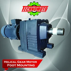 Technomoto Helical Gear motor Foot Mounting