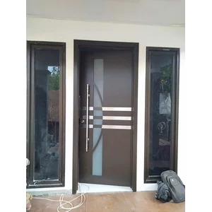 Pintu Aluminium Utama Panil U Pvc
