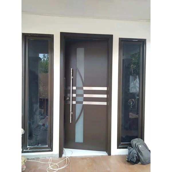 Pintu Aluminium Utama Panil U Pvc