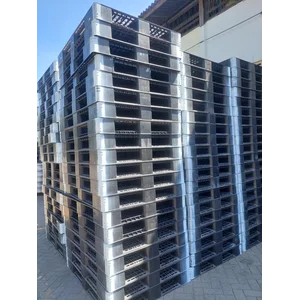 Pallet plastik bekas ukuran 110x110x12 cm