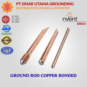 Erico Ground Rod Copper Bonded 5/8 Inc 14.2mm x 3000mm 615800