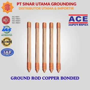 Ground Rod Lapis Tembaga 5/8" (14.2mm) x 3000mm ACE Super Impex