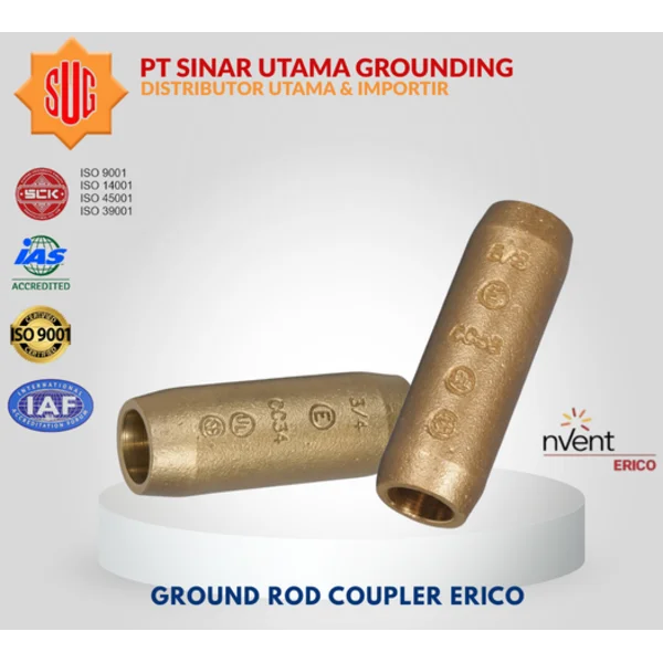 Rod Coupling Erico 3/4" Inc Sok Ground Rod Erico CC34 Polos