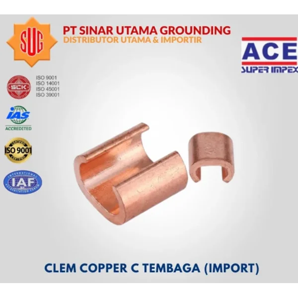 C-Clamp Tembaga 25 x 10 - 16mm - Klem Compression Connector Super Impex ...