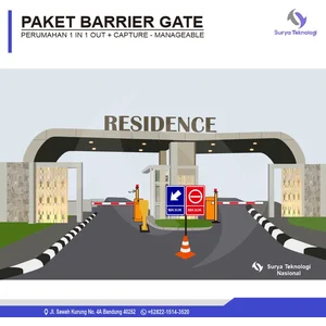Paket Barrier Gate Palang Parkir Perumahan 1 In 1 Out + Capture - Manageable Member