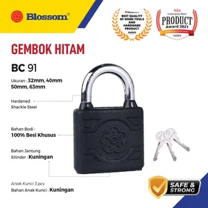 Gembok Hitam Blossom Type BC91