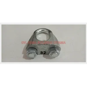 Kelam Besi Kuku Macan Galvanis Ukuran 32 mm - Wire Rope Clip POWERTEC Type A