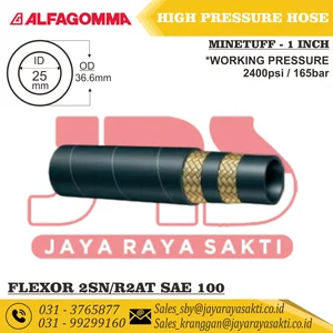 SELANG HIDROLIK ALFAGOMMA FLEXOR 2 SN/R2AT 2 KAWAT MINETUFF 25 MM 1 INCH HIDROLIS