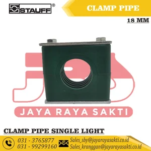 STAUFF CLAMP KLEM PIPA TUBING SELANG HIDROLIK 18 MM SERI LIGHT SINGLE HEAVY DUTY