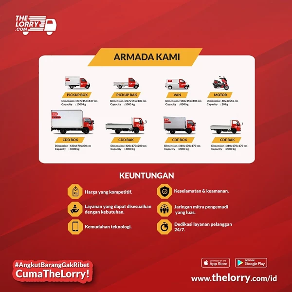 Carter Kendaraan Jasa Pengiriman Barang By PT. The Lorry Online Indonesia
