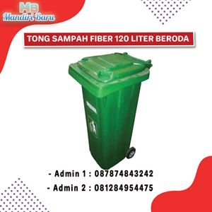 Tempat Sampah Fiber Beroda 120 Liter